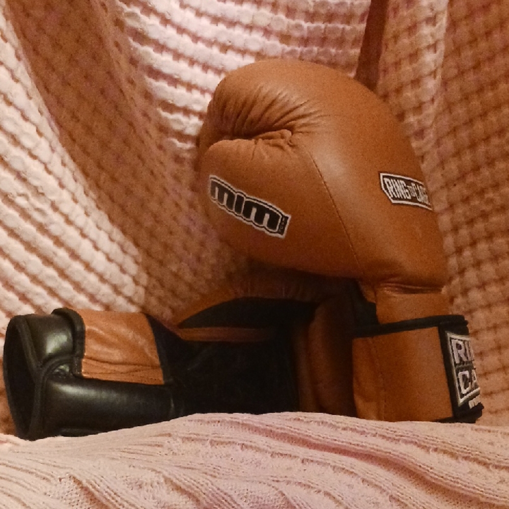 Brown and Black Boxing Gloves